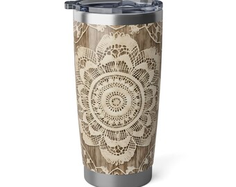Elegant old lace tumbler. Enjoy!