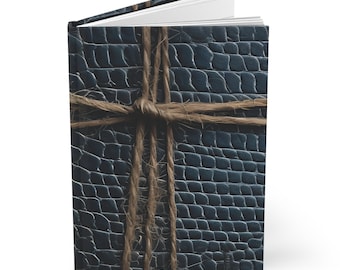 Vintage inspired journal. The contrasting leather with the rope is inspiring. The rope reminds me of a cross. Enjoy!