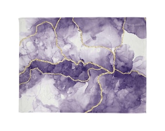 Purple marbled luxury throw blanket. Enjoy!