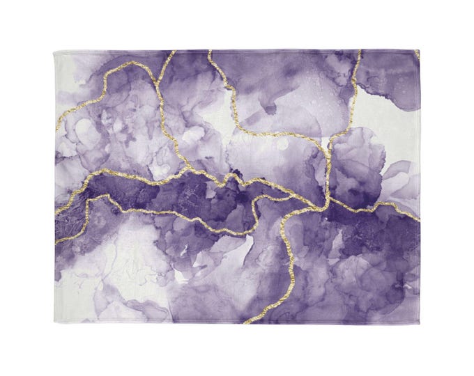 Purple marbled luxury throw blanket. Enjoy!