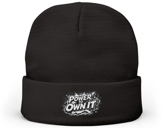 Comic Book Style Embroidered Beanie Knit Hat Superpower #2