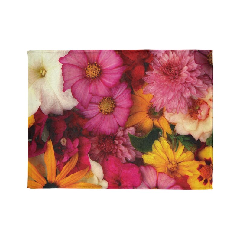 Blanket Flower Inspired Plush Throw Blanket Colorful Decor Home Living