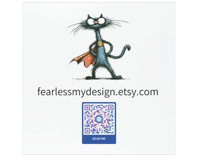 “Sunny says: bring a little superpower along for the ride.” Tell people about fearless my design with a magnet.