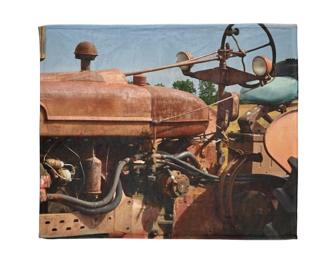 Blanket Tractor Harvest Decor