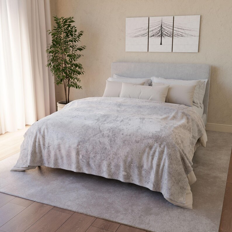 Blanket Concrete Inspired Plush Throw Blanket Gray Decor Home Living