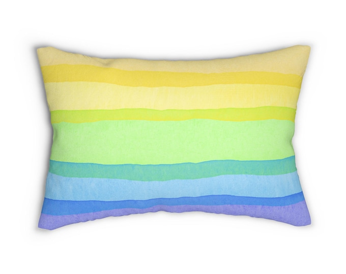 Pillow Stripes Throw Pillow Colorful Decor Home living Decoration Bright Color Accent Bedroom Accents Kids Decor Selfcare Gift