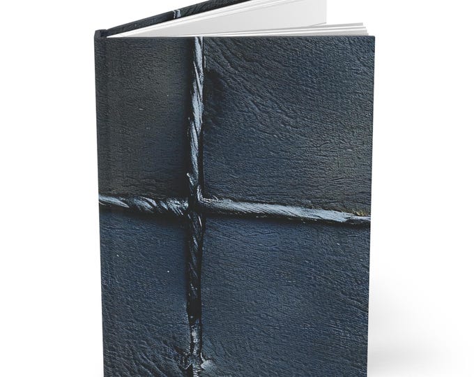 Old world inspired journal. What a cool calming color. The wire reminds me of a cross. Enjoy!