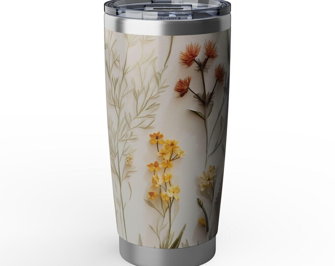 Tumbler Dry Flower Design Spring Decor Garden Essential. Enjoy!