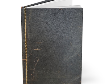 Black faux leather journal. Vintage old world style. Enjoy!