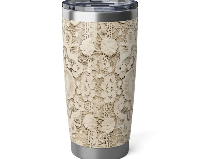 Old lace tumbler. Enjoy! Pairs well with the leather journals.