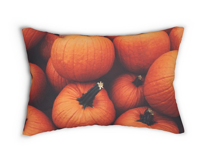 Lumbar Pillow Pumpkin Autumn Country Decor