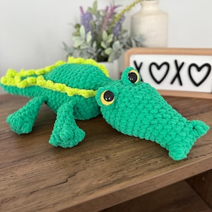 Handmade Alligator Plushie/ Stuffed alligator/ alligator toy