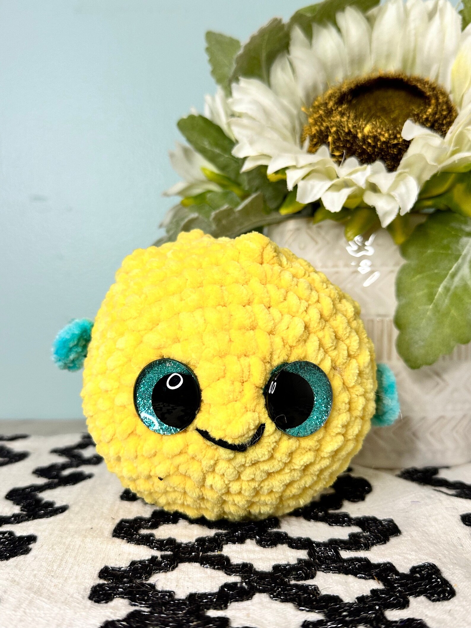 Crocheted Puffer Fish/ Puffer Fish/ Stuffed Puffer Fish/ Etsy