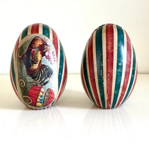 Bärli's Vintage-Inspired Easter Egg Tins: A set of 10 reusable, fillable metal eggs, perfect for Easter gifts and hunts. Unique, collectible designs for festive decoration and family traditions. Ideal for sweets and surprises.