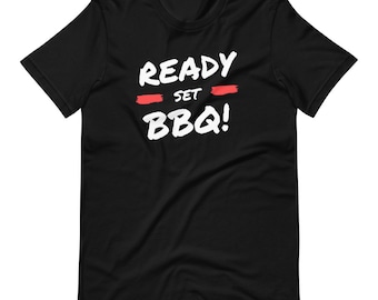 Ready Set BBQ Short-Sleeve Unisex T-Shirt (Black)