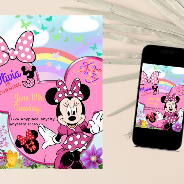 Minnie Mouse Invites Etsy