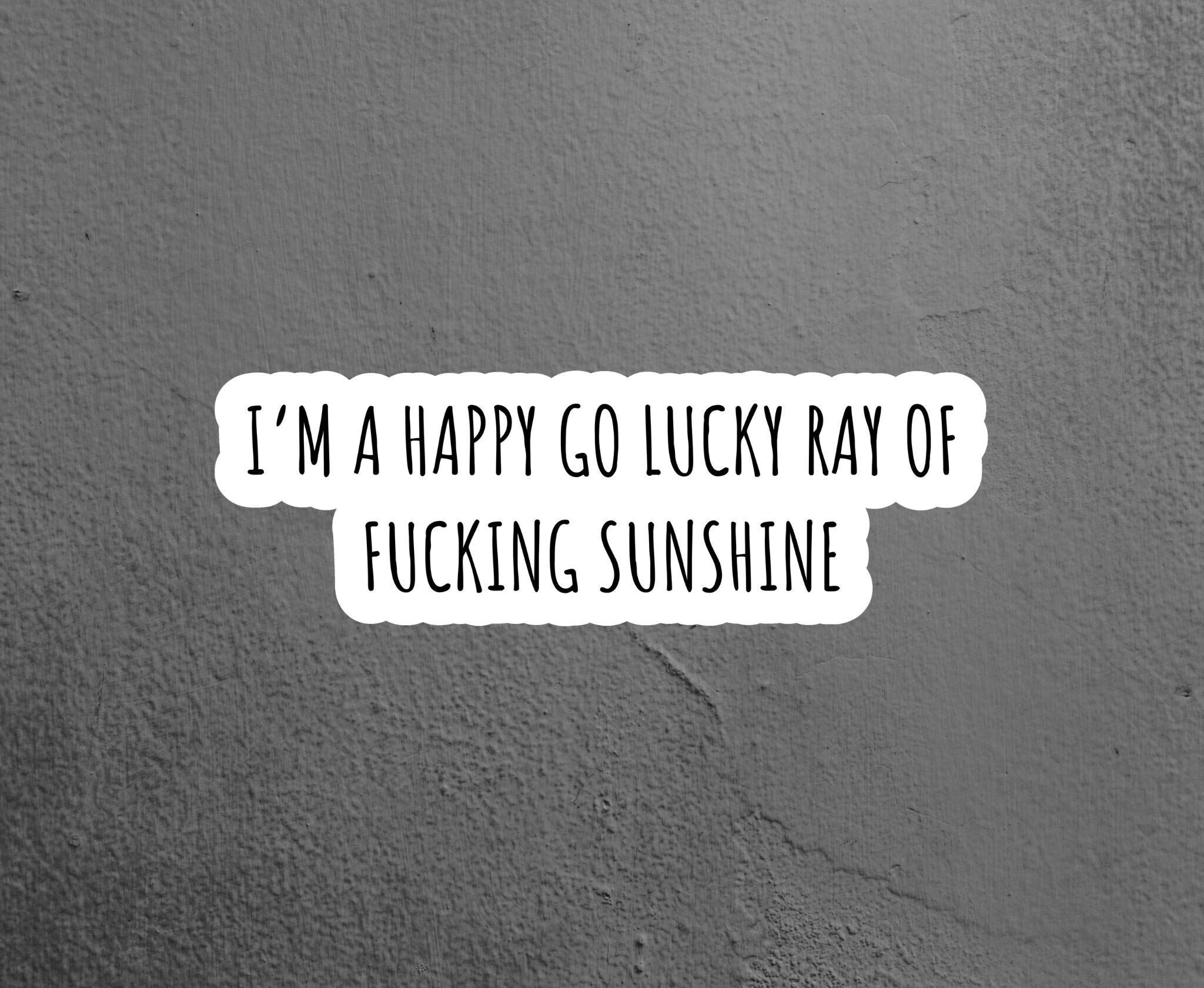 Toppa Tattica Ricamata 'Hello Happy Go Lucky Ray F*cking Sunshine' - 7,5 X 5 Cm, Con Velcro, Morale Patch - 2