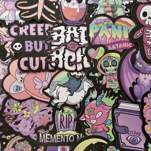 56 Cute Gothic Stickers Perfect for Laptop, Water Bottle, Skateboard - Etsy