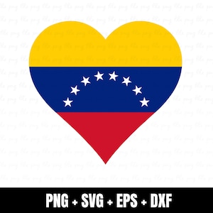 Venezuela Herz Flagge SVG-Dateien | Südamerika Vektor-Dateien Herz | Form Vektor | Venezuela Clip Art