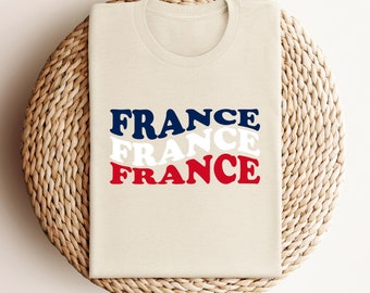 フランスのテキストデザイン、フランスのシャツ、SVG、PNG（即時ダウンロード）