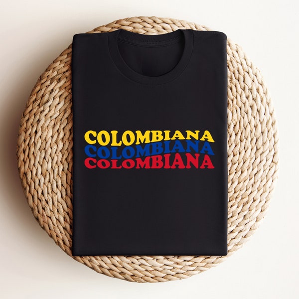 Colombiana SVG, Colombiana Design, PNG Sublimation, Files For Cricut, Colombia Shirt, Colombia Text, SVG For Shirts, Instant Download