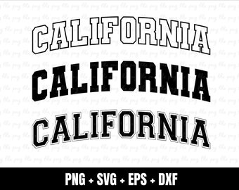 California Outline SVG 3 Bundle | California State Vector Files | California PNG | California Shape Vector | California Clip Art