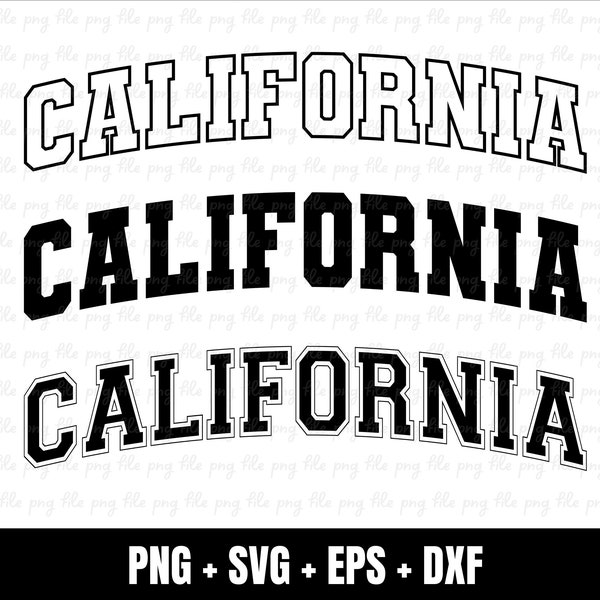 California Outline SVG 3 Bundle | California State Vector Files | California PNG | California Shape Vector | California Clip Art