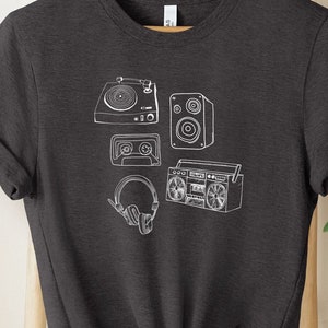 Music T-shirt, Record Player Tee, Gift for Music Lovers