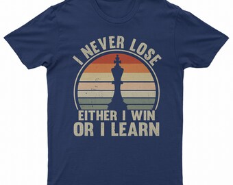 Camiseta Yo Nunca Pierdo Aprendo Ajedrez Personalizado Jaque Mate