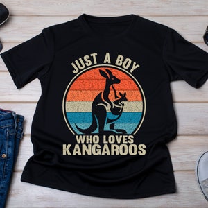 Retro Känguru Liebhaber Shirt - Australien Tier Kinder Geschenk