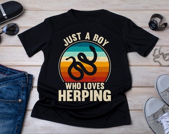 Vintage Snake Herping-shirt: cadeau voor reptielenliefhebber