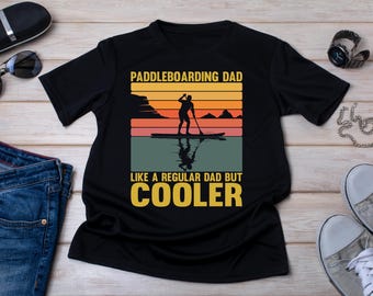 Camiseta para Pais que Praticam Stand Up Paddle (SUP), Presente Vintage para Prancha de SUP, Camiseta para Esportes Aquáticos