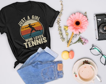 Maglietta per amanti del tennis: solo una ragazza che ama il tennis