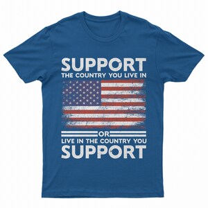 Patriotisk amerikansk flagga-t-shirt: Gåva till självständighetsdagen Royal