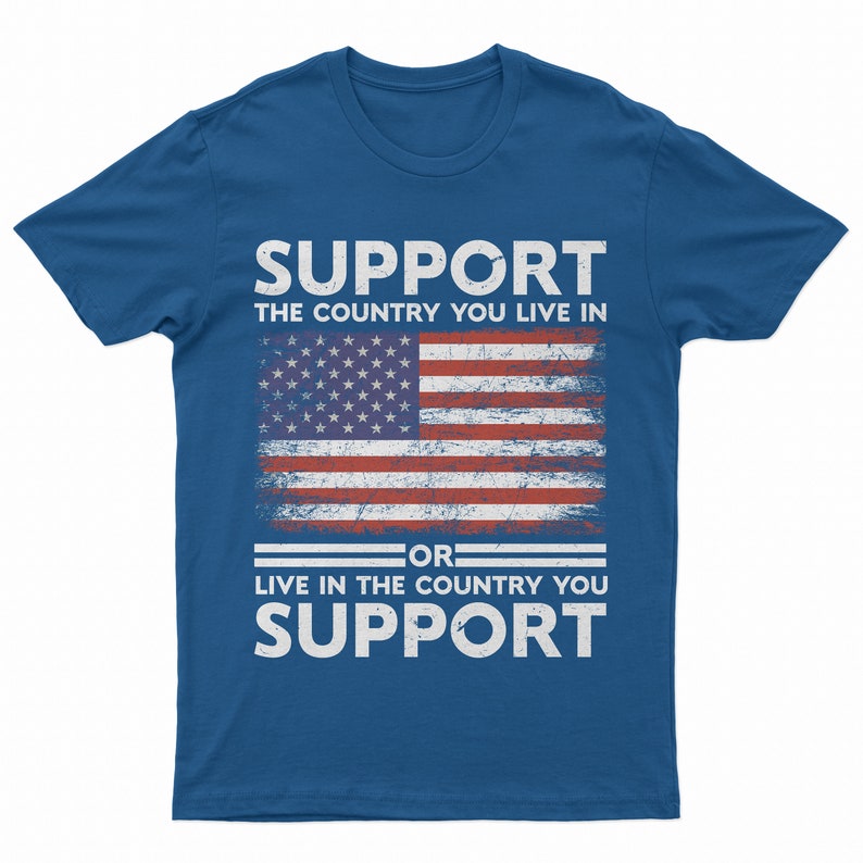 Patriotisk amerikansk flagga-t-shirt: Gåva till självständighetsdagen Royal