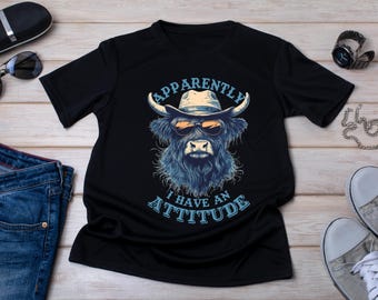 Snarky Highland Cow T-Shirt: Funny Western Attitude Shirt