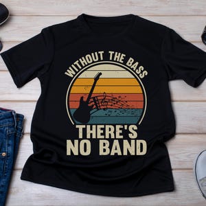 Music Band T-shirt Life Without Music Would Be Boring Tee Musical Guitar Shirt E - Foto 10
