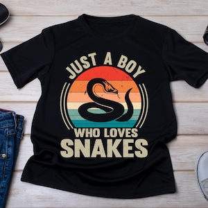 Just a Boy Who Loves Snakes Shirt, Snake Shirt, Snake Lover Gift, Reptile Lover Gift, Snake Owner Tee, Youth Snake Shirt Toddler Snake Shirt
