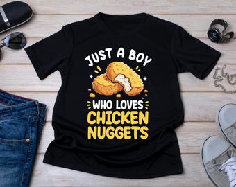 T-shirt kipnugget voor jongens: cadeau voor foodliefhebber