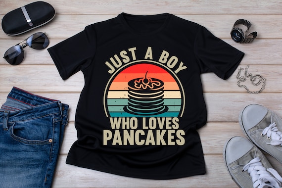 Pancake Lover Youth Shirt: "Just A Boy Who Loves Pancakes" Tee