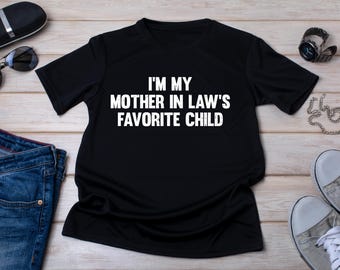 Camiseta "Filho(a) Favorito(a) da Sogra", Camiseta Divertida para Filho(a) e Nora