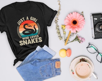 Snake Lover Shirt: Just a Girl Who Loves Snakes, Reptile Gift