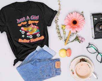 Roller Skate Girl's T-Shirt, Groovy Skating Birthday Gift