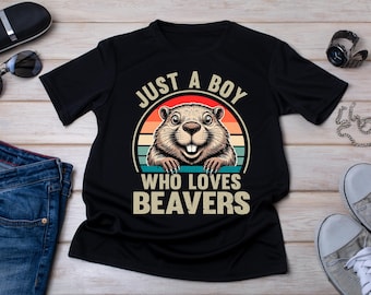 Camiseta retrô para amantes de castores, camiseta com estampa de animal da vida selvagem norte-americana.