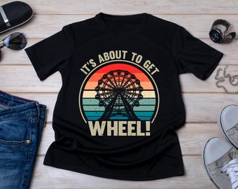 Camiseta com estampa de roda-gigante, camiseta para amantes de parques de diversões e carnavais