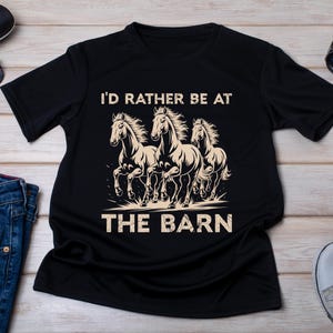 Horse Lover T-Shirt: Equestrian Barn Life, Retro Farm Style