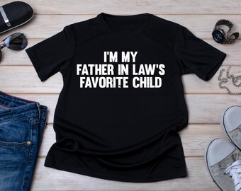 Camiseta "Sou o filho/a favorito(a) do meu sogro", camiseta engraçada para genro e nora