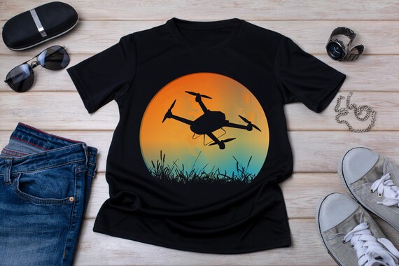 Vintage Drone Pilot Shirt, Retro Quadcopter Gift