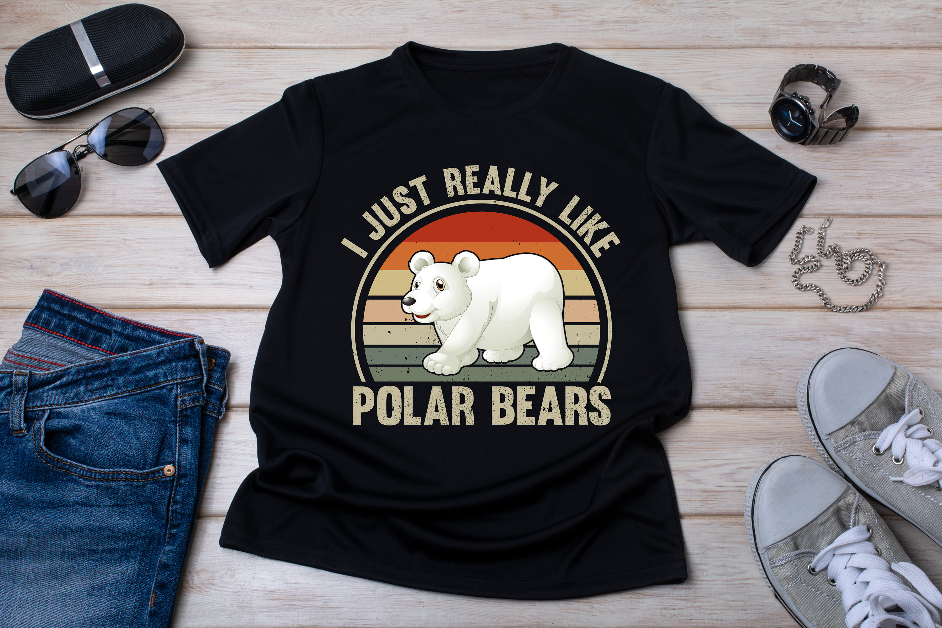 Tee-shirt Décontracté à Imprimé 3D Ours Polaire - Manches Courtes, Unisexe (adulte) - Neuf Avec étiquettes