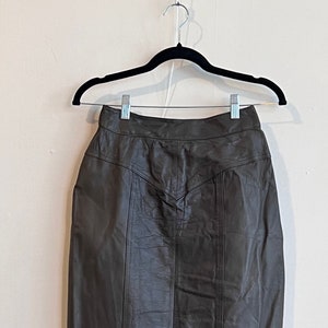 Vintage Leather Pencil Skirt